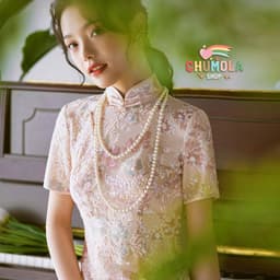 Vòng cổ ngọc trai nhân tạo 150cm phụ kiện chụp ảnh mặc áo dài sang trọng 2