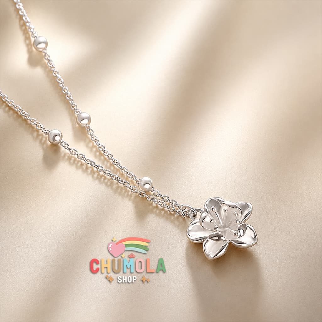 Vòng cổ thương tâm hoa phong cách cổ trang quà tặng thời trang thanh lịch