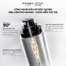 PRAMY Xịt Khoá Nền Makeup Artist Khóa Chặt Lớp Trang Điểm Bền Bỉ Kiềm Dầu Lâu Trôi Dưỡng Ẩm Setting Spray 100ml 3