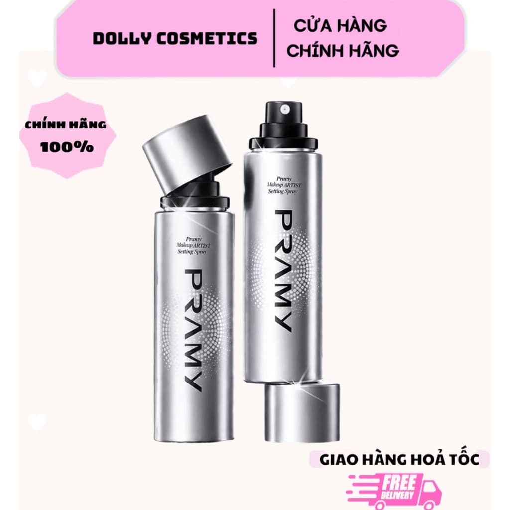 PRAMY Xịt Khoá Nền Makeup Artist Khóa Chặt Lớp Trang Điểm Bền Bỉ Kiềm Dầu Lâu Trôi Dưỡng Ẩm Setting Spray 100ml