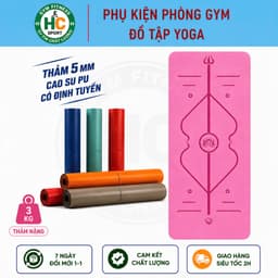 Thảm yoga cao su PU thiên nhiên, định tuyến 183x68cm 5mm có tại Gym Sport 1