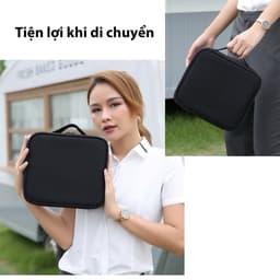 Cốp đựng Mỹ Phẩm Chuyên Nghiệp kích thước 26x23x10 cm DOLLYCOSMETICS Cốp đựng đồ trang điểm chống nước chống sốc 8