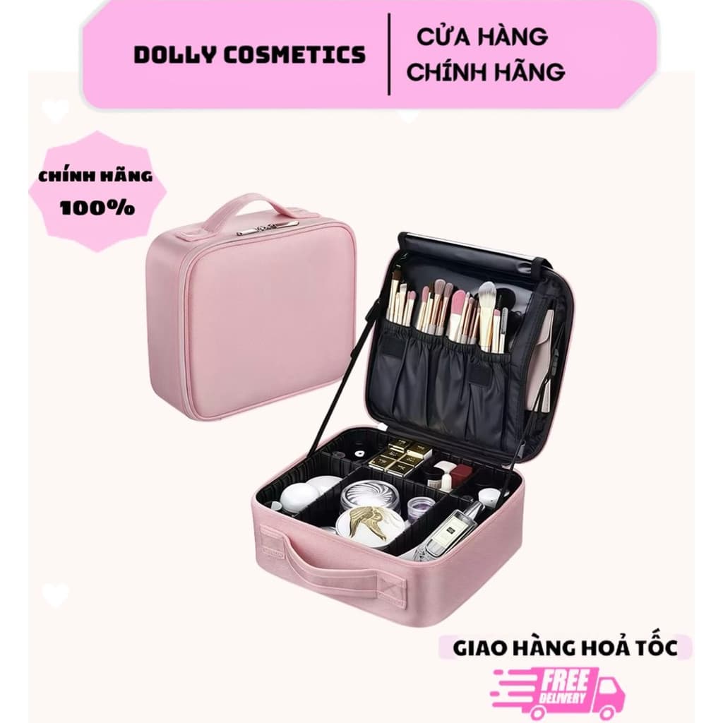 Cốp đựng Mỹ Phẩm Chuyên Nghiệp kích thước 26x23x10 cm DOLLYCOSMETICS Cốp đựng đồ trang điểm chống nước chống sốc
