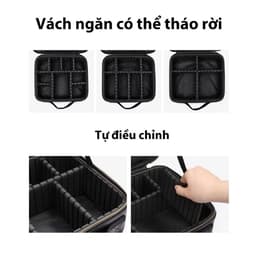 Cốp đựng Mỹ Phẩm Chuyên Nghiệp kích thước 26x23x10 cm DOLLYCOSMETICS Cốp đựng đồ trang điểm chống nước chống sốc 7