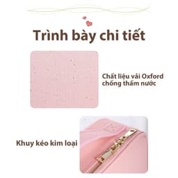 Cốp đựng Mỹ Phẩm Chuyên Nghiệp kích thước 26x23x10 cm DOLLYCOSMETICS Cốp đựng đồ trang điểm chống nước chống sốc 4