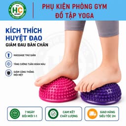 Cầu gai massage chân hỗ trợ bàn chân bẹt , Giúp bé vận động, luyện giác quan hoặc mẹ tập Yoga Gym (Tặng Bơm) 1