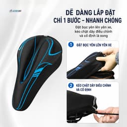 Bọc yên xe đạp thể thao siêu êm, Đệm lót yên xe đạp silicon chống mỏi và đau khi đạp xe - BY01 4