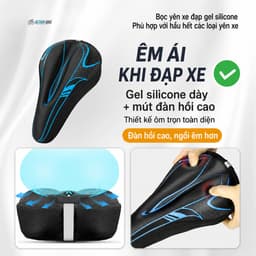 Bọc yên xe đạp thể thao siêu êm, Đệm lót yên xe đạp silicon chống mỏi và đau khi đạp xe - BY01 6