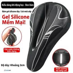 Bọc yên xe đạp thể thao siêu êm, Đệm lót yên xe đạp silicon chống mỏi và đau khi đạp xe - BY01 7