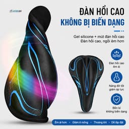 Bọc yên xe đạp thể thao siêu êm, Đệm lót yên xe đạp silicon chống mỏi và đau khi đạp xe - BY01 5