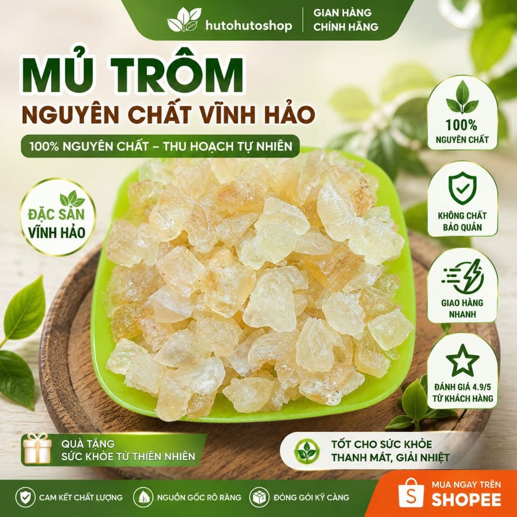 Mủ Trôm Hạt Lựu Nhỏ Vĩnh Hảo Nguyên Chất 500g/1kg – 100% Tự Nhiên, Thanh Nhiệt Giải Khát, Hỗ Trợ Tiêu Hóa, Hạt Đều Sạch