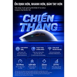 Chuột Gaming MCHOSE K7 V2 Ultra+ Chính Hãng Full VAT, PAW3955 TI 50K DPI, Dual 8K, Dock Sạc RGB 8