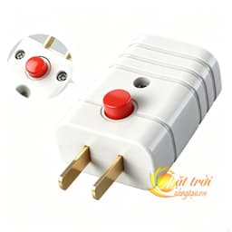 Phích cắm điện công tắc bật tắt - ĐẦU CẮM ĐIỆN 2 CHÂN Hạn chế tia lửa điện 2500W 10A NHỰA PC CHỊU NHIỆT 9