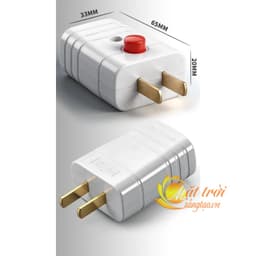 Phích cắm điện công tắc bật tắt - ĐẦU CẮM ĐIỆN 2 CHÂN Hạn chế tia lửa điện 2500W 10A NHỰA PC CHỊU NHIỆT 5
