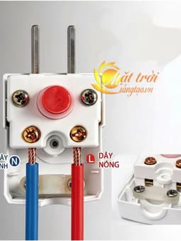 Phích cắm điện công tắc bật tắt - ĐẦU CẮM ĐIỆN 2 CHÂN Hạn chế tia lửa điện 2500W 10A NHỰA PC CHỊU NHIỆT 18