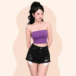 Quần Short Jean Nữ Lộ Lòi Túi Lai Gấp ,Quần đùi nữ lòi túi chất jean cotton mềm mịn 3