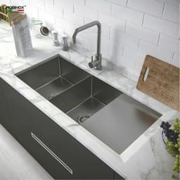 CHẬU RỬA BÁT 2 HỐ NOBINOX LIKEN NL748 3