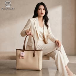 Túi Xách Nữ Công Sở Da PU Trơn Đựng Vừa A4 Laptop Phong Cách Trẻ Trung ZAMANI BAG B0021 2