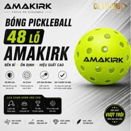 [CHÍNH HÃNG] Bóng Pickleball Amakirk 48 Lỗ Cao Cấp, Đường Bay Ổn Định, Phù Hợp Sân Trong Nhà Và Ngoài Trời 2