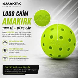 [CHÍNH HÃNG] Bóng Pickleball Amakirk 48 Lỗ Cao Cấp, Đường Bay Ổn Định, Phù Hợp Sân Trong Nhà Và Ngoài Trời 3