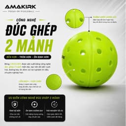 [CHÍNH HÃNG] Bóng Pickleball Amakirk 48 Lỗ Cao Cấp, Đường Bay Ổn Định, Phù Hợp Sân Trong Nhà Và Ngoài Trời 4