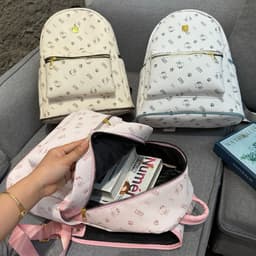 Balo Cow Kitty Size 40 Bản Quai To Da PU Cao Cấp – Balo Đi Học, Đi Chơi Form Lớn Nhiều Ngăn 2