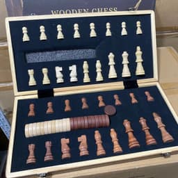 Cờ Vua  Đế Nam Châm Gỗ Sồi Gắn Cờ Vua Xuất Mỹ 2 trong 1 kèm Cờ ĐamMagnetic Chess Board Nhiều Size 7