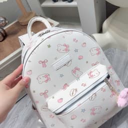 Balo Học Sinh Nữ Size 40 Họa Tiết Thỏ Hồng Pastel Dễ Thương – Balo Đi Học Form Chuẩn Quai Êm 7