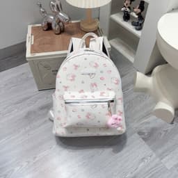 Balo Học Sinh Nữ Size 40 Họa Tiết Thỏ Hồng Pastel Dễ Thương – Balo Đi Học Form Chuẩn Quai Êm 2