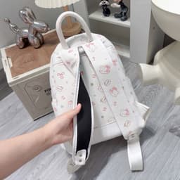 Balo Học Sinh Nữ Size 40 Họa Tiết Thỏ Hồng Pastel Dễ Thương – Balo Đi Học Form Chuẩn Quai Êm 9