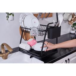 Giá úp bát 2 tầng Kaiyo có khay hứng, thoát nước 38x29cm KaiyoVN [KDR-6100] 7