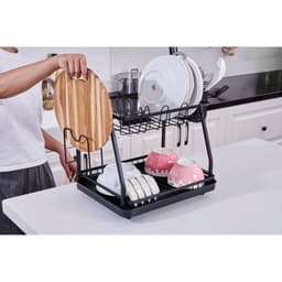 Giá úp bát 2 tầng Kaiyo có khay hứng, thoát nước 38x29cm KaiyoVN [KDR-6100] 6
