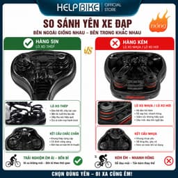 Yên xe đạp LÒ XO THÉP, Yên xe đạp thể thao êm ái chống nước phù hợp với mọi dòng xe - YB01 3