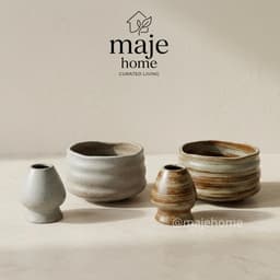 Bát matcha chawan gốm thủ công kèm đế chasen. Bộ trà đạo nhật bản bát đánh trà matcha cao cấp - Majehome 2