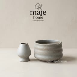 Bát matcha chawan gốm thủ công kèm đế chasen. Bộ trà đạo nhật bản bát đánh trà matcha cao cấp - Majehome 4