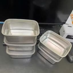 Bộ Combo 5 Hộp Inox  1500ML Loại 1 Nắp Hút Chân Không, Khay Đựng Thực Phẩm Ngăn Mùi Tủ Lạnh 5