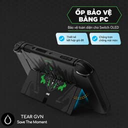 Ốp cứng bảo vệ và cặp nút bọc IINE họa tiết Pokemon / Zelda / Splatoon cho Nintendo Switch OLED 4