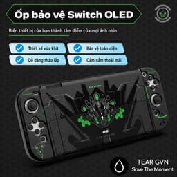 Ốp cứng bảo vệ và cặp nút bọc IINE họa tiết Pokemon / Zelda / Splatoon cho Nintendo Switch OLED 3