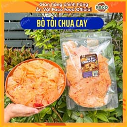[PHIÊN BẢN NÂNG CẤP MỚI] Bò tỏi chua cay phiên bản siêu ngon nhà Paco Food ăn vặt hot trend ngon ghiền hủ 350g/túi 500g 8