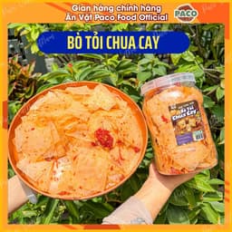 500g Bánh Tráng Trộn Bò Tỏi Chua Cay PACO FOOD bánh tráng trộn ăn vặt ngon thịnh hành 9