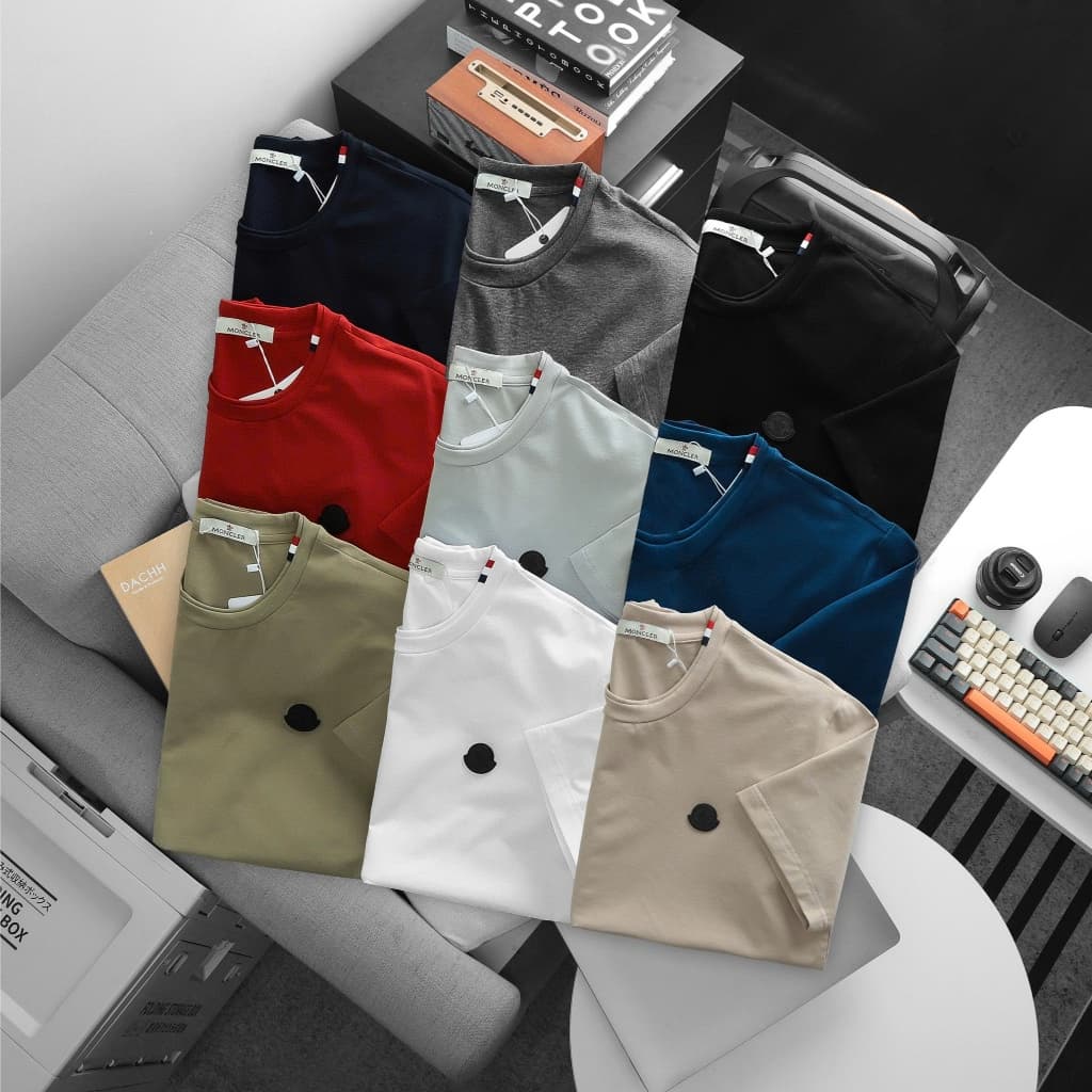 Áo thun nam cổ phối cờ pháp đơn giản form suông nhẹ vải cotton 4 chiều co giãn , áo phông nam bigsize trên 100kg -3