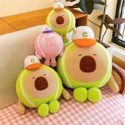 Gấu bông capybara dễ thương - Bóng chày, bóng tennis độc đáo 6