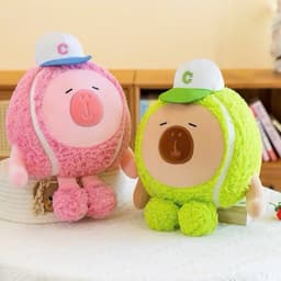 Gấu bông capybara dễ thương - Bóng chày, bóng tennis độc đáo 1