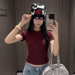 Áo Thun Baby Tee Nữ Kim Tuyến Dáng Ôm PINKSTORE29 Kiểu Lấp Lánh A51336 4