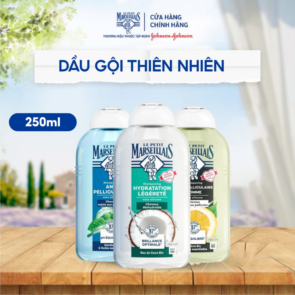 Dầu Gội Thiên Nhiên Le Petit Marseillais Hữu Cơ Nhiều Mùi Hương 250ml