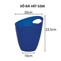 Xô Đá Việt Nhật Đựng Đá Ướp Lạnh 5256/58/60, Xô Đựng Đồ Uống Có Quai Xách Bền Đẹp - DOMUS 2