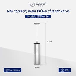 Máy Tạo Bọt Sữa Đánh Trứng Cầm Tay Kaiyo KMF-6168 Inox 304, Máy Đánh Cafe Cappuccino Mini 1
