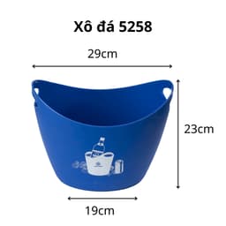 Xô Đá Việt Nhật Đựng Đá Ướp Lạnh 5256/58/60, Xô Đựng Đồ Uống Có Quai Xách Bền Đẹp - DOMUS 3