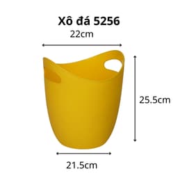 Xô Đá Việt Nhật Đựng Đá Ướp Lạnh 5256/58/60, Xô Đựng Đồ Uống Có Quai Xách Bền Đẹp - DOMUS 4