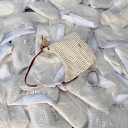 BST Hè - Túi Chio Tote Lưới Đan Charm Hoa HS407 8